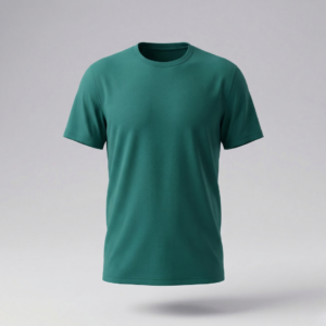green rounded neck polo t shirt